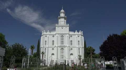St George Utah LDS Mormon Temple day HD 134 Stock Footage 39502387