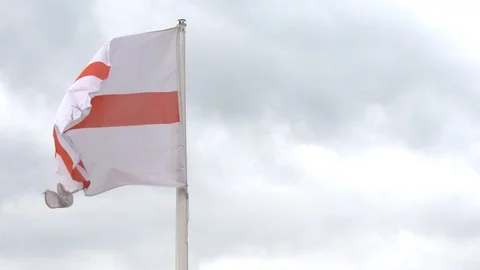 St George's and Union Jack flags Stock Footage 127441553