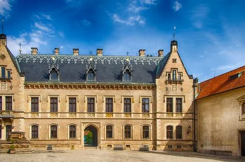 St Georges Convent on Saint George's Square Prague Castle Complex Prague. Stock Photos