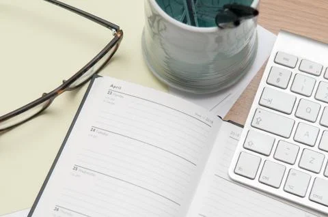 St Georges day date in a diary entry Stock Photos