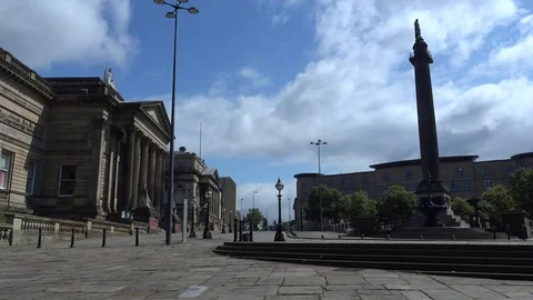 St Georges square Liverpool Video stock 78016890