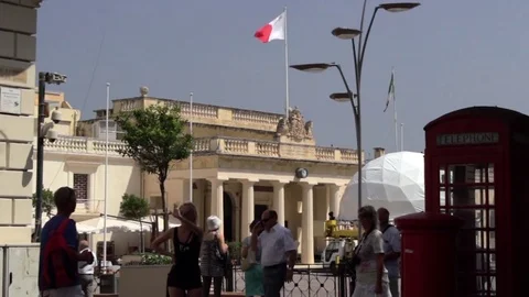St. George's Square outside Grand Master's Palace Stock Footage 84757035