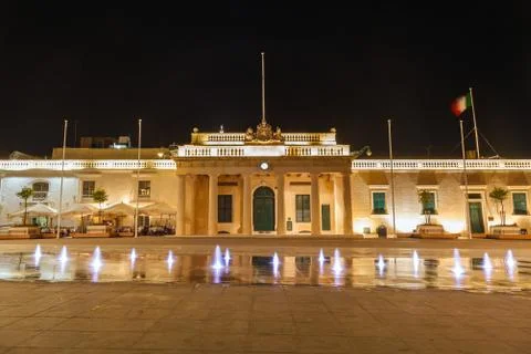 St. george's square (palace square) in valletta Stock Photos