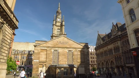 St George's Tron Church in Glasgow, Scotland Stock Footage 119144853