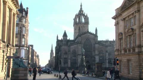 St Giles Cathedral Stock Footage 10886747
