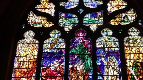 St Giles' Cathedral Window Stock Footage 40782027