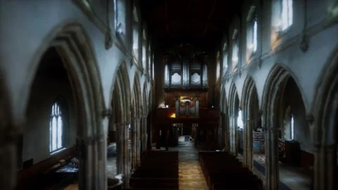 St. Giles Without Cripplegate Church located in the Barbican Estate in London 库存影片 162533694