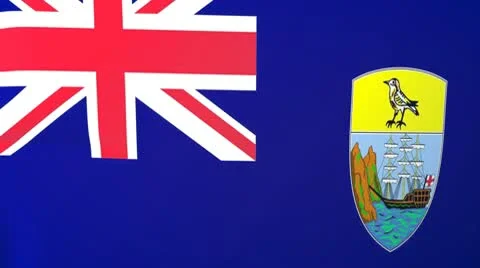 St Helena Waving Flag Stock Footage 10762600