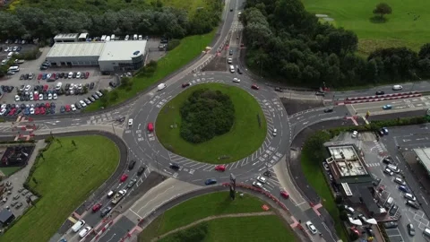 St Helens linkway roundabout Stock Footage 159286638