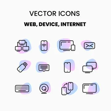 ST icons WEB DEVICES 3 Stock Illustration