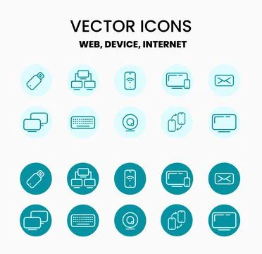ST icons WEB DEVICES 4 Stock Illustration