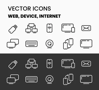 ST icons WEB DEVICES Stock Illustration