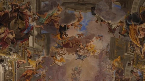 St Ignatius Rome ceiling Stock-Footage 146811060