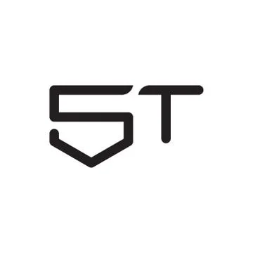 St initial letter vector logo icon Illustrazione stock