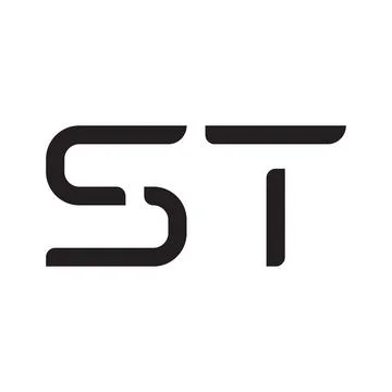 St initial letter vector logo icon Stock-Illustration