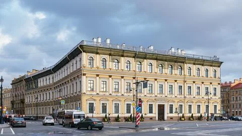 St. Isaacs Square, view of the former Ministry of State Property of the Russi Stock Photos