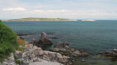 St. Ivan and St. Peter islands near Sozopol, Black sea Stock Footage 62545711