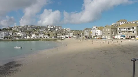 St Ives Harbour Beach Stock Footage 254574588