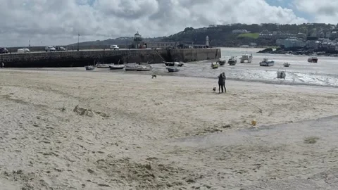 St Ives harbour Pier Stock Footage 254565789