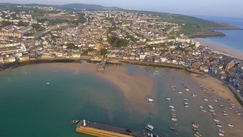 St Ives Land's End Cornwall England Video Footage Stock Footage 129134991