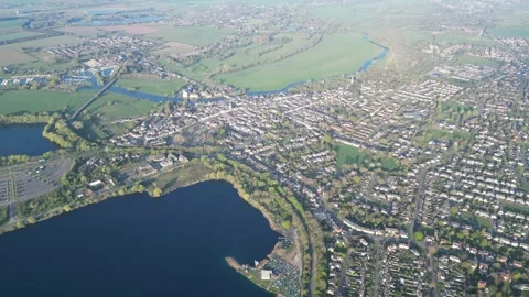 St Ives Town Centre Viewed From Above Vídeo Stock 307095043