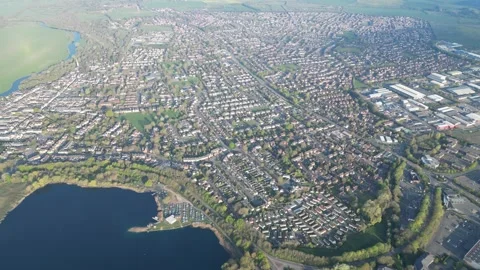 St Ives Town Viewed From Above Vídeo Stock 307095047