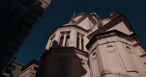 St James Cathedral Apse and Dome in Sibenik Video stock 336491977
