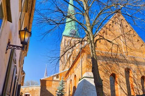 St. James Cathedral the fourth largest church in Riga, the main Catholic chur Stock Photos