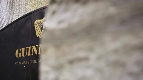 St James Gate. Guinness brewery gate in Dublin, Ireland. The Guinness Storehouse Stock Footage 222159048