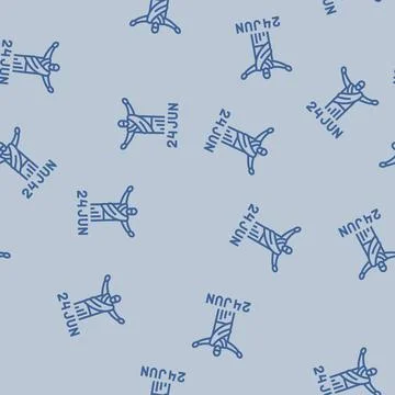 St john the baptist feast catholic holiday line seamless pattern イラスト素材