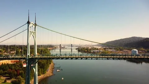 St Johns Bridge Awesomeness Stock Footage 161001104