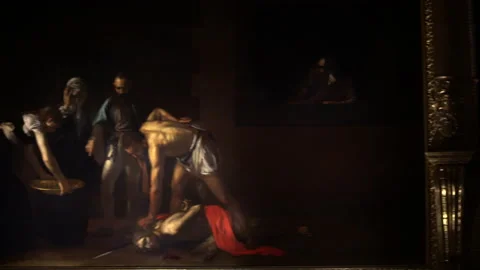 St John's Co-Cathedral - Beheading of St John (Caravaggio) – Valletta Malta Stock Footage 212102916