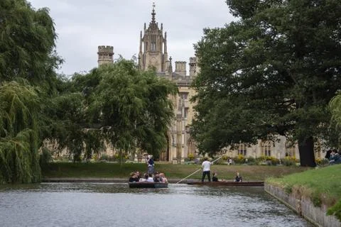 St John's College viewed from the River Cam Stock Photos