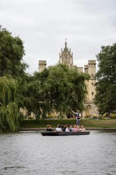 St John's College viewed from the River Cam Stock Photos
