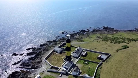 St John's Lighthouse Coastal Defence, Point Rd, Killough, Downpatrick Stock Footage 210873763