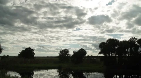 St. Johns River Time Over Clouds Lapse Florida Orlando Stock Footage 62321685