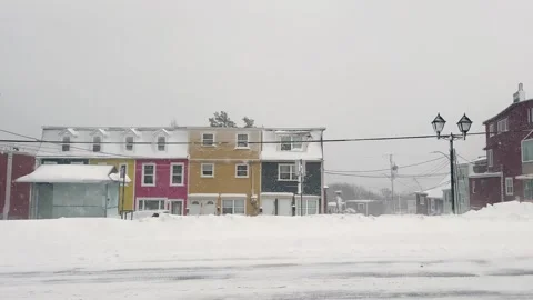 St. John's Snowstorm 2 Stock Footage 329793056