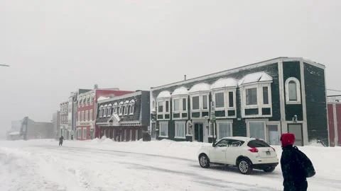 St. John's Snowstorm 3 库存影片 329793133