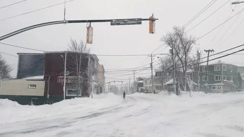 St. John's Snowstorm 5 Stock Footage 329792985