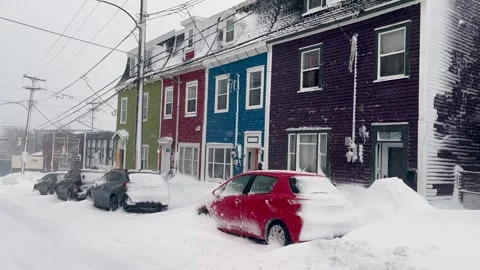 St. John's Snowstorm Stock Footage 329793090