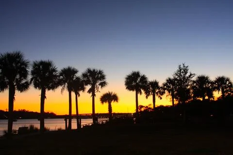 St johns sunset Fotos Stock