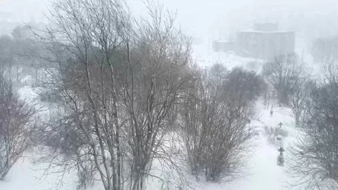 St. John's Winter Storm Stock Footage 329793102