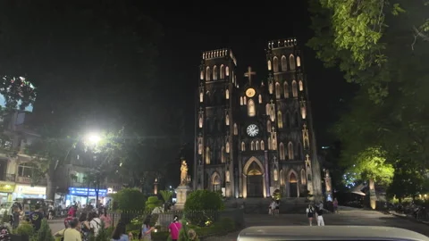 St Joseph Cathedral hyperlapse night Видео 286346296