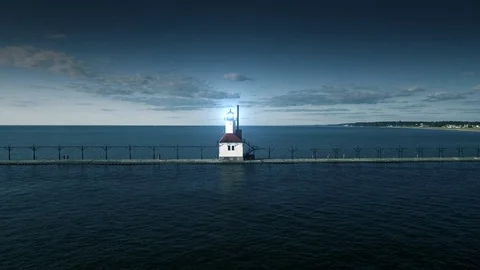 St. Joseph Lighthouse Stock Footage 115058092