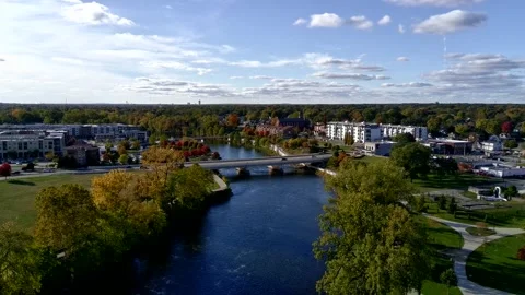 St. Joseph River @ Mishawaka Stock-Footage 320034464