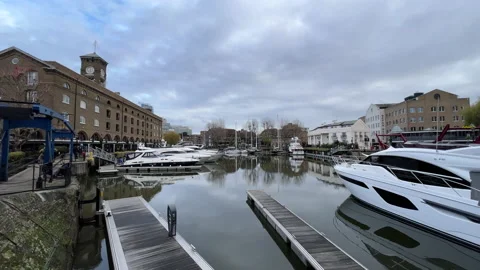St Katherine Dock London Stock Footage 227755026