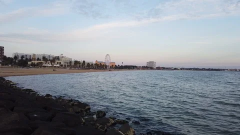 St Kilda Beach - Melbourne Stock Footage 106691543
