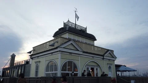 St Kilda kiosk Stock Footage 106691559