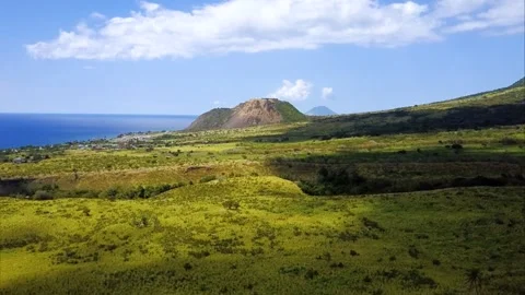 St. Kitts 03 | Brimstone Hill | Landscape | Caribbean Island | Drone Footage Stock Footage 296597353