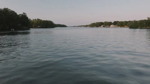 The St. Lawrence River at dusk Stock-Footage 341434475